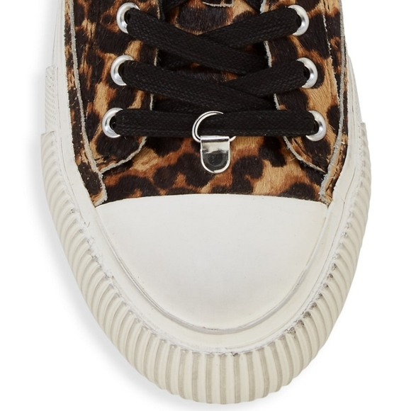 New ALL SAINTS Jazmin Haircalf Leopard Print Sneakers NWT Size 7 US/38 EU - Picture 6 of 15